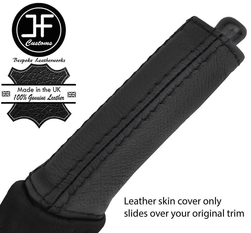 BLACK STITCH REAL LEATHER HANDBRAKE HANDLE COVER FOR FORD TRANSIT CONNECT 02-09