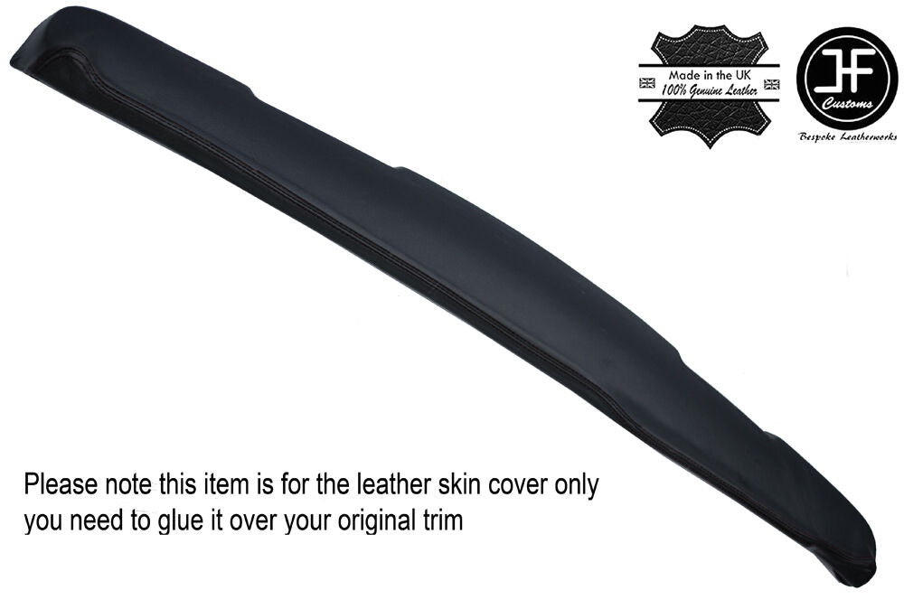 BLACK STITCHING TOP DASH DASHBOARD LEATHER COVER FITS SAAB 95 96 V4 LATE TYPE