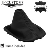 BLACK STITCHING LEATHER MANUAL GEAR GAITER + FRAME FITS CITROEN DS4 2010-2015
