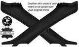 BLACK STITCH 2X A PILLAR LEATHER COVERS FOR AUDI TT CONVERTIBLE 98-06 STYLE 2