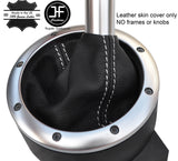 WHITE STITCH TOP GRAIN REAL LEATHER MANUAL GEAR GAITER FITS AUDI TT MK1 98-06