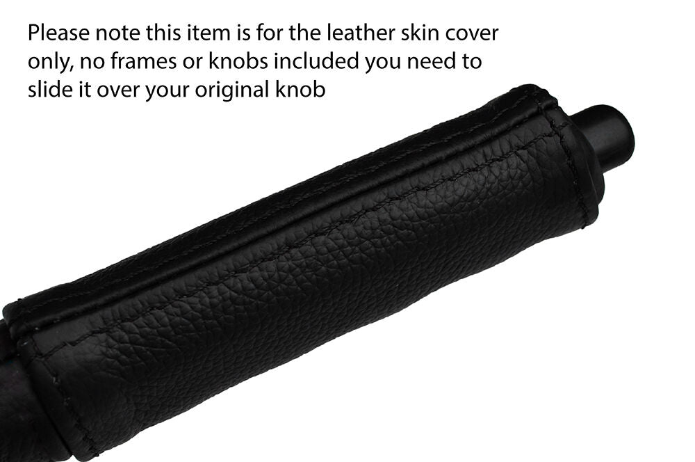 BLACK STITCH HANDBRAKE HANDLE LEATHER SKIN COVER FITS NISSAN 300ZX Z31 1984-1989