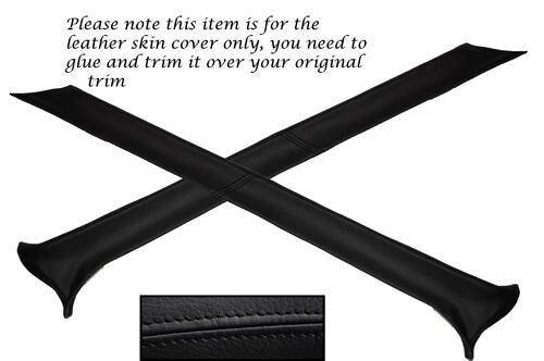 BLACK STITCH FITS FORD FIESTA MK1 MK2 XR2 2X WINDSCREEN A PILLAR LEATHER COVERS