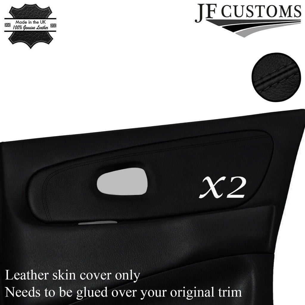 DSG2 BLACK STITCH 2X REAR DOOR CARD COVER FOR MITSUBISHI EVO 1 2 3 I II III