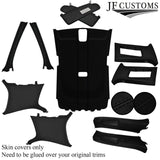 BLACK STITCH LEATHER & SUEDE TOP RECOVERY KIT COVERS FOR VW GOLF MK5 04-09 5DR