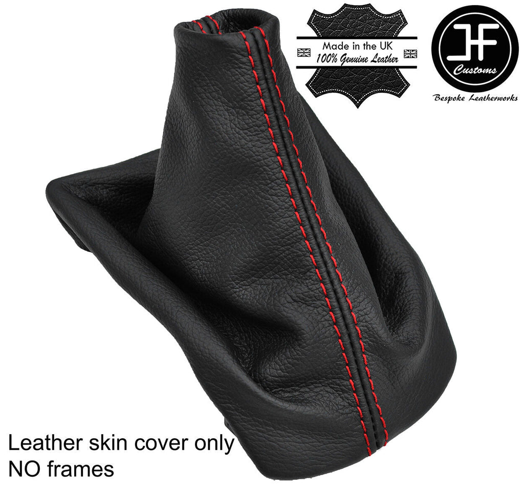 RED STITCH TOP GRAIN LEATHER MANUAL GEAR GAITER FITS PEUGEOT 208 2012-2018