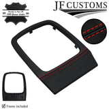 RED STITCH LEATHER GEAR SURROUNC COVER + PLASTIC FRAME FITS FORD MONDEO 07-10