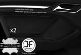 BLACK STITCH 2X REAR DOOR CARD TRIM LEATHER COVER FOR AUDI A3 8V 13-19 5DR DSG2