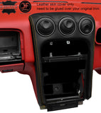 YELLOW STITCH CENTRE DASH TRIM LEATHER COVER  FITS ALFA ROMEO GTV 916 PHASE 2