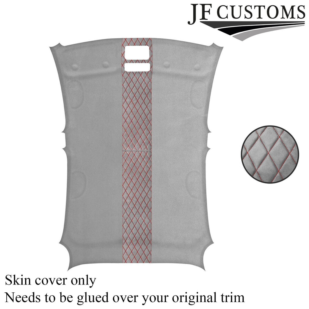 DSG2 RED STITCH L GREY SUEDE HEADLINER COVER FOR ALFA ROMEO GIULIETTA 10-16