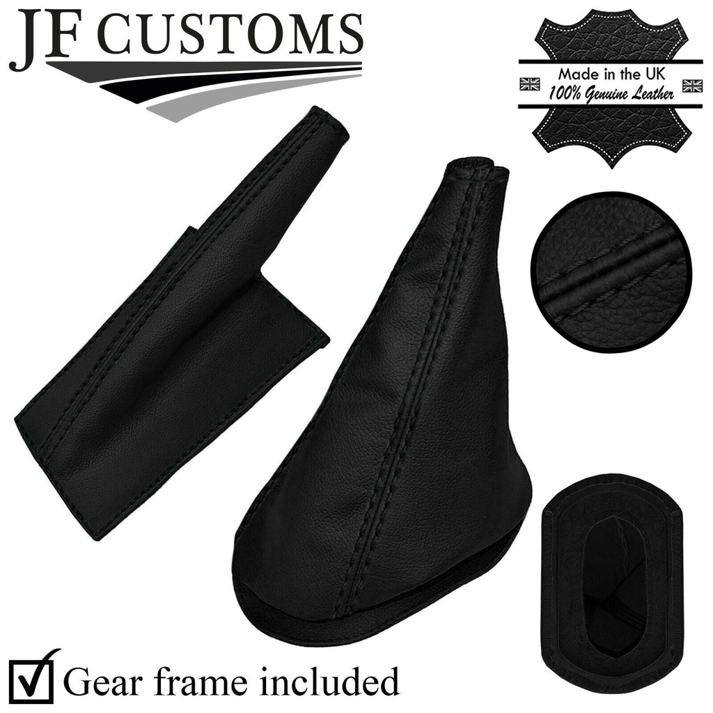 BLACK STITCH LEATHER GAITERS+PLASTIC FRAME FOR MINI CLASSIC ROVER AUSTIN MORRIS