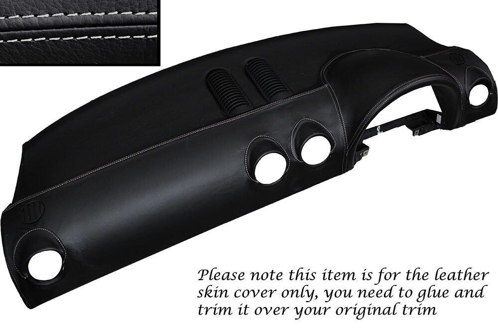 GREY STITCHING DASH DASHBOARD LEATHER SKIN COVER FITS AUDI TT MK1 1998-2006