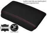 RED STITCHING ARMREST LID LEATHER COVER FITS HONDA ACCORD 1998-2002 CUSTOM NEW