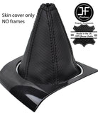 BLACK STITCH CARBON FIBRE VINYL MANUAL GEAR GAITER FITS FORD MONDEO MK3 01-03