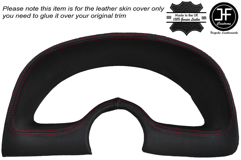 RED STITCH SPEEDO BEZEL CLUSTER LEATHER SKIN COVER FITS CAMARO RS Z28 97-02