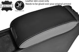 BLACK & GREY ARMREST LEATHER COVER FOR MERCEDES C CLASS C203 W203 COUPE 01-07