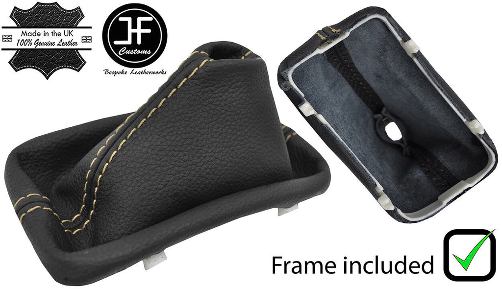 SAND STITCH LEATHER AUTOMATIC GEAR GAITER PLASTIC FRAME FOR BMW X5 E53 00-06