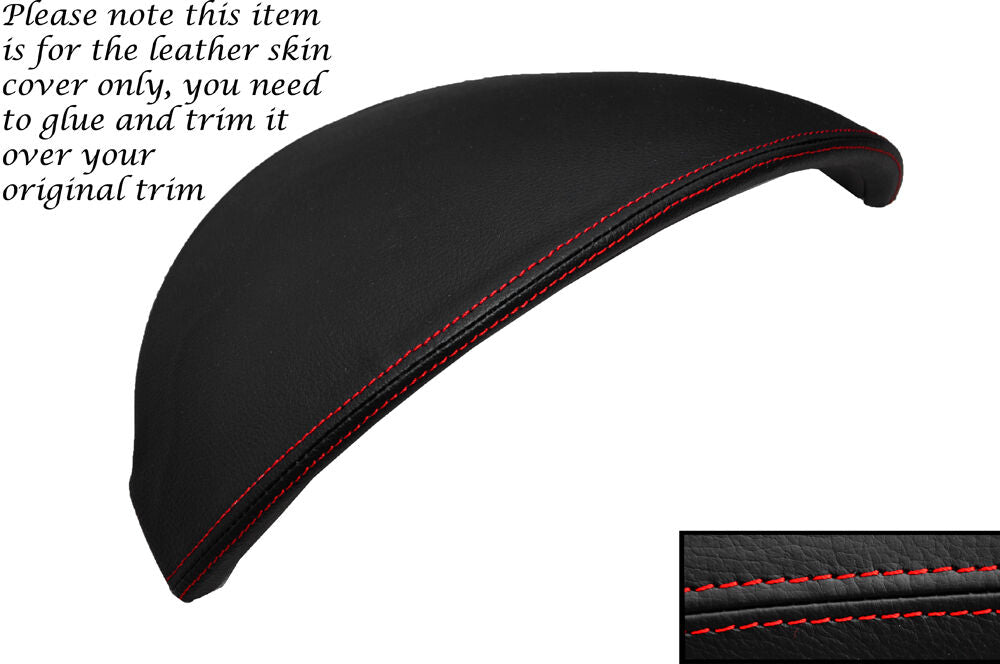 RED STITCH SPEEDO HOOD INSTRUMENT LEATHER SKIN COVER FITS MAZDA MX5 MK3 05-13