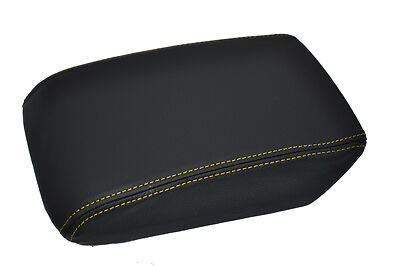 FITS AUDI  A3 A4 04-2009 yellow stitching LEATHER ARMREST COVER CUSTOM NEW