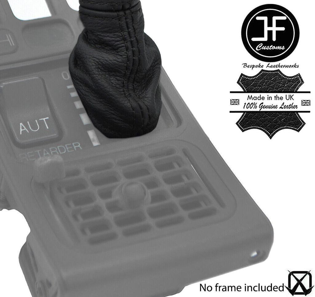 BLACK STITCH LEATHER RETARDER GAITER FITS OVER RUBBER FOR SCANIA 4 SERIES