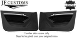 BLACK STITCH NAPPA 2X FRONT DOOR TRIMS+ARMRESTS FITS AUDI A5 8F S5 CABRIO 09-16