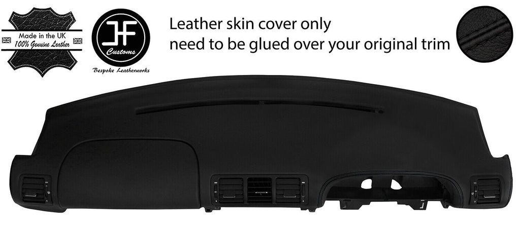 BLACK STITCH TOP DASH DASHBOARD REAL LEATHER COVER FITS MERCEDES ML W163 01-05