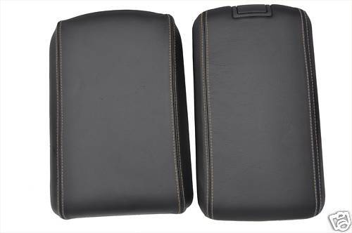 FITS MAZDA RX8 ARMREST 2 X LID COVERS LEATHER CREAM ST CUSTOM NEW MADE IN UK