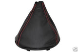 FITS FIAT 500 GEAR GAITER  REAL LEATHER  07+ RED  STITCH CUSTOM NEW MADE IN UK