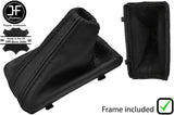 BLACK STITCH NAPPA LEATHER S-TRONIC GEAR GAITER+PLASTIC FRAME FOR AUDI A3 13-18