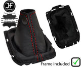 RED STITCH LEATHER GEAR + PLASTIC FRAME FOR MITSUBISHI ECLIPSE GT 1999-2006