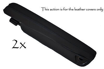 FITS LANDROVER RANGE ROVER SPORT 2X ARMREST black stitch LEATHER COVERS