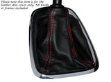 RED STITCHING LEATHER MANUAL GEAR GAITER FITS CHEVROLET ORLANDO 2011-2014