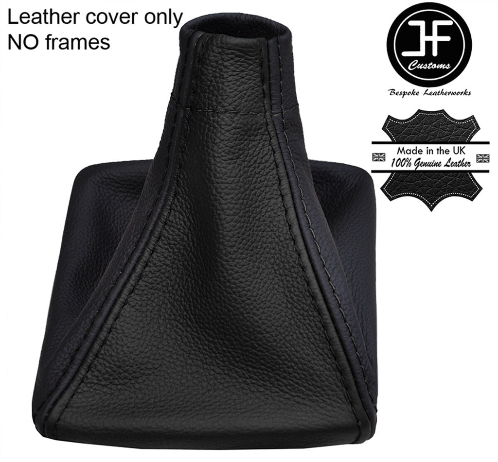 BLACK & BLACK TOP GRAIN LEATHER GEAR GAITER FOR SUBARU IMPREZA WRX STI 08-14