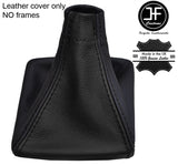 BLACK & BLACK TOP GRAIN LEATHER GEAR GAITER FOR SUBARU IMPREZA WRX STI 08-14