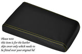 YELLOW STITCH FITS DODGE NITRO 2007-2012 BLACK LEATHER ARMREST LID COVER ONLY
