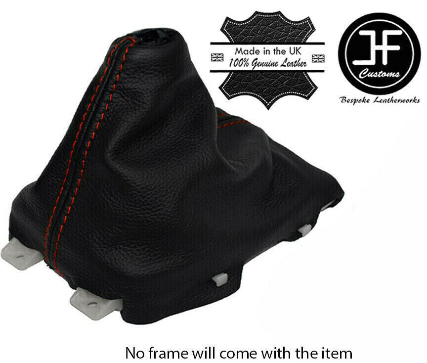 RED STITCH LEATHER MANUAL GEAR GAITER COVER FITS MAZDA 3 BM 2013-2017 CUSTOM NEW