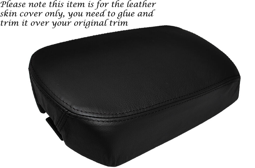 BLACK STITCHING LEATHER ARMREST SKIN COVER FITS TOYOTA RAV 4 2006-2012