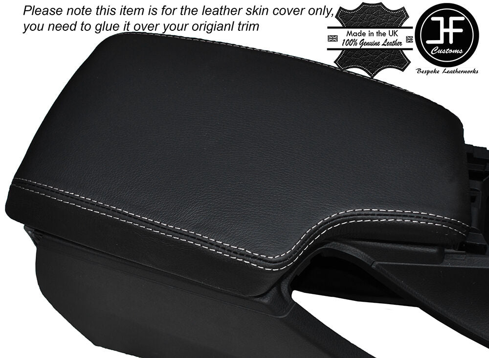 WHITE STITCHING LEATHER ARMREST LID COVER FITS BMW 3 SERIES F30 F31 2012-2016