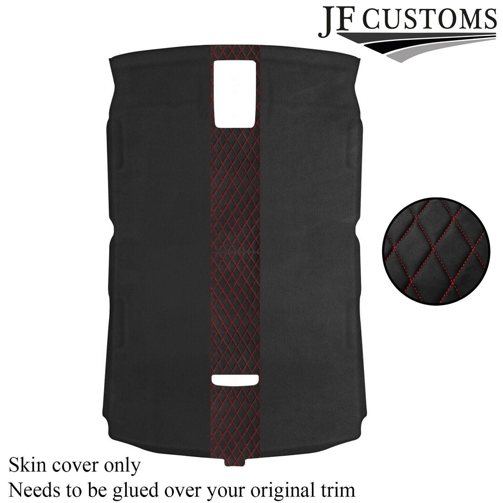 DSG2 RED STITCH D GREY LUXE SUEDE HEADLINER COVER FOR AUDI A4 B7 04-09 SALOON