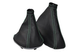 FITS FIAT COUPE 16V 20V TURBO GEAR & HANDBRAKE GAITER GREEN CUSTOM NEW