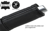BLACK STITCH TOP GRAIN LEATHER HANDBRAKE HANDLE COVER FITS CORVETTE C6 2005-13
