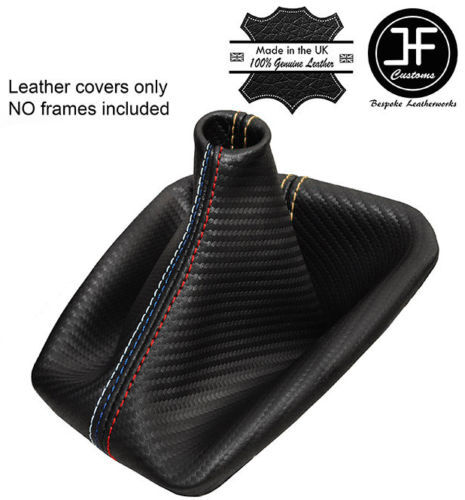 SAND & TRI STITCH CARBON FIBRE LOOK GEAR GAITER FITS BMW E36 E46 91-05