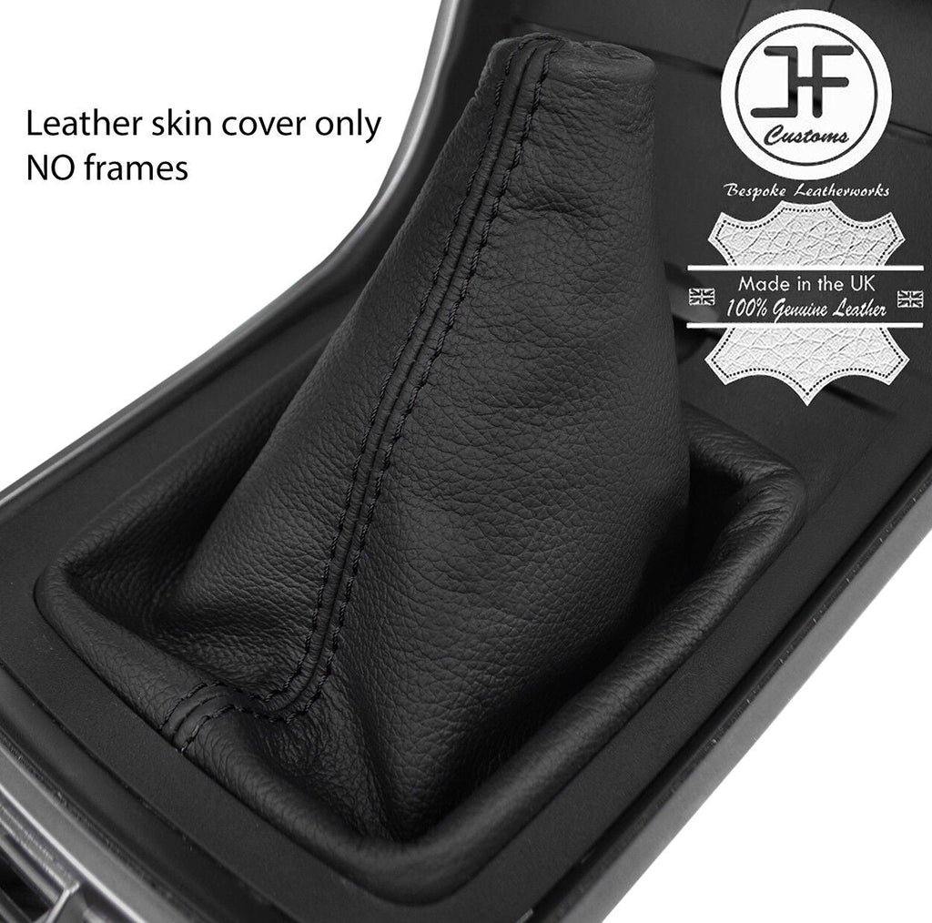 BLACK STITCHING TOP GRAIN LEATHER MANUAL GEAR GAITER FITS MAZDA 6 2008-2012