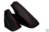 FITS BMW E46 AUTOMATIC GEAR + HANDBRAKE GAITER RED ST CUSTOM NEW MADE IN UK