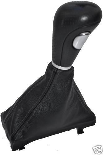 FITS AUDI Q7 Q5 AUTO AUTOMATIC LEATHER GAITER BLACK ST CUSTOM NEW MADE IN UK