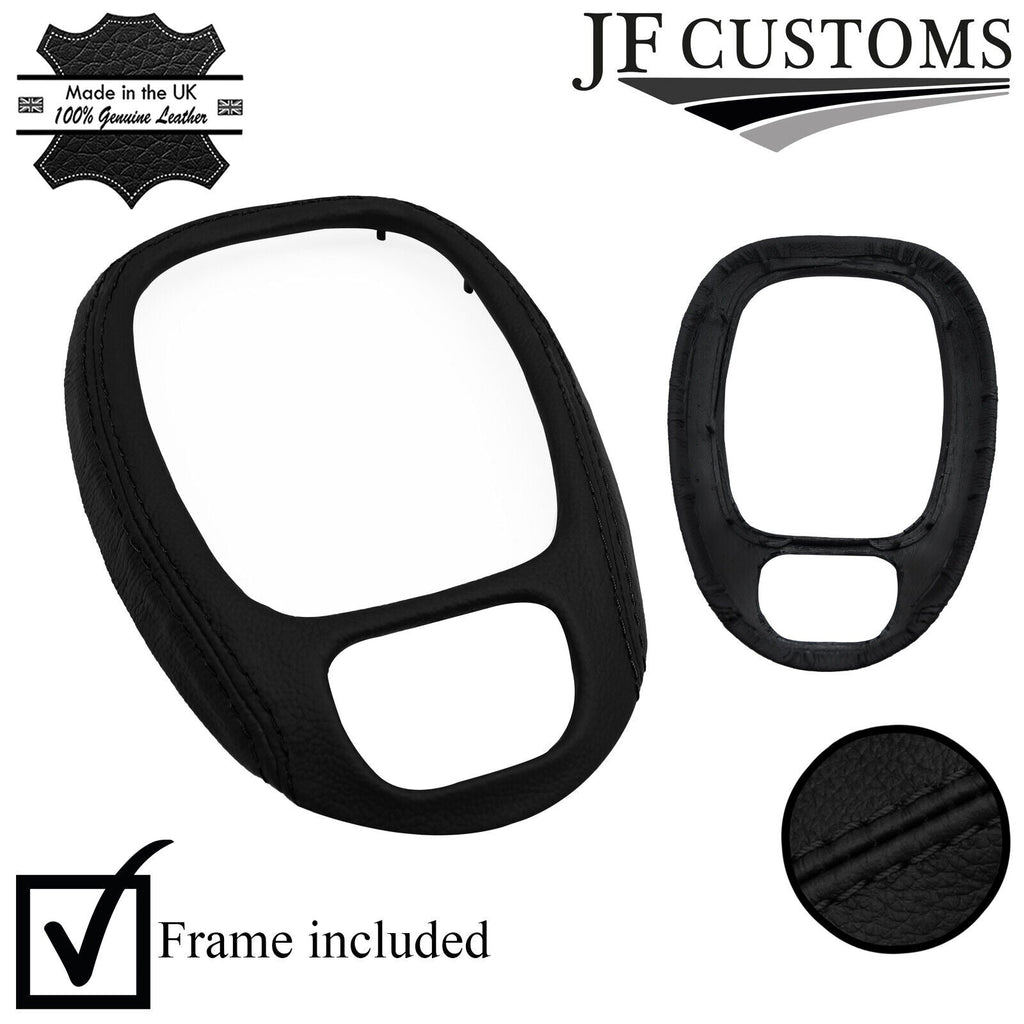 BLACK STITCH LEATHER GEAR SURROUND COVER + FRAME FOR JAGUAR XJR XJ8 X308 97-03
