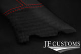 RED STITCH 2X A PILLAR LEATHER COVERS FITS VW AMAROK 10-20 CUSTOM NEW MADE IN UK