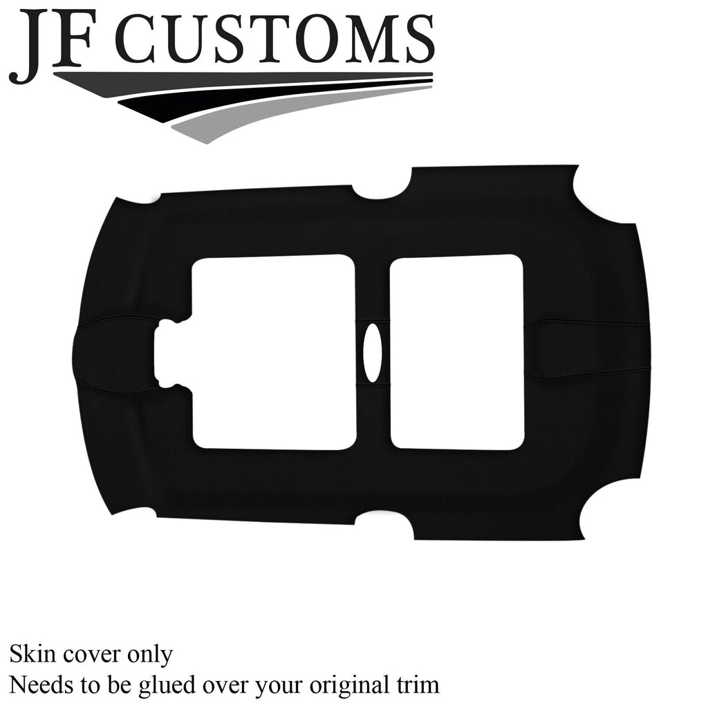 BLACK STITCH LUXE-SUEDE SUN ROOF HEADLINER COVER FOR BMW MINI R50 R53 01-06