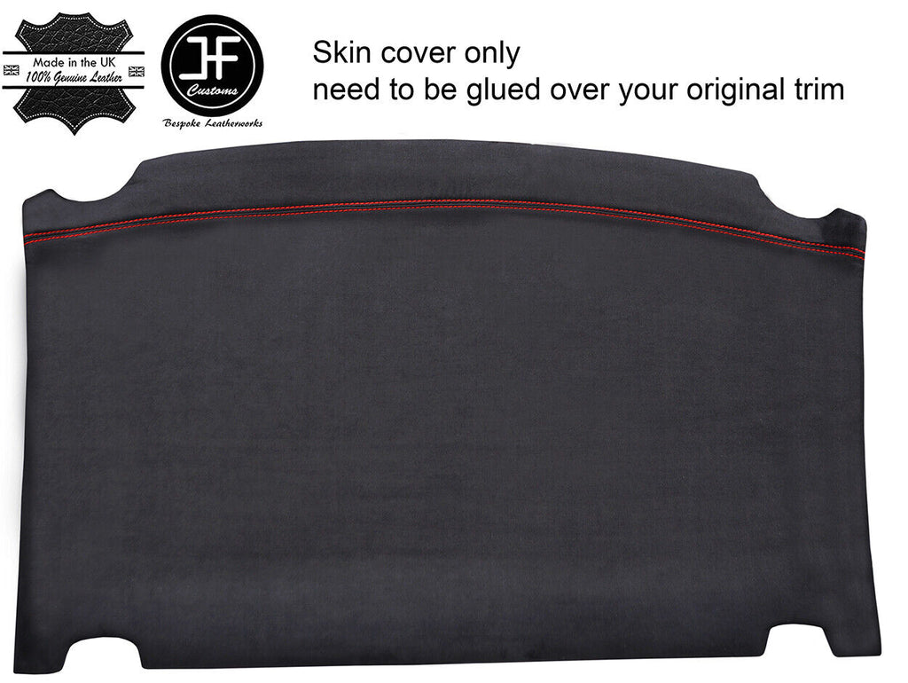 RED STITCH TARGA ROOF HEADLINING LUXE SUEDE COVER FITS TOYOTA SUPRA MK3 86-93