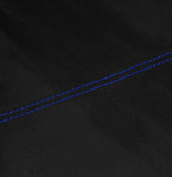 R BLUE STITCH SUEDE GEAR+HANDBRAKE GAITERS SET FITS BMW 1 SERIES F20 F21 11-17